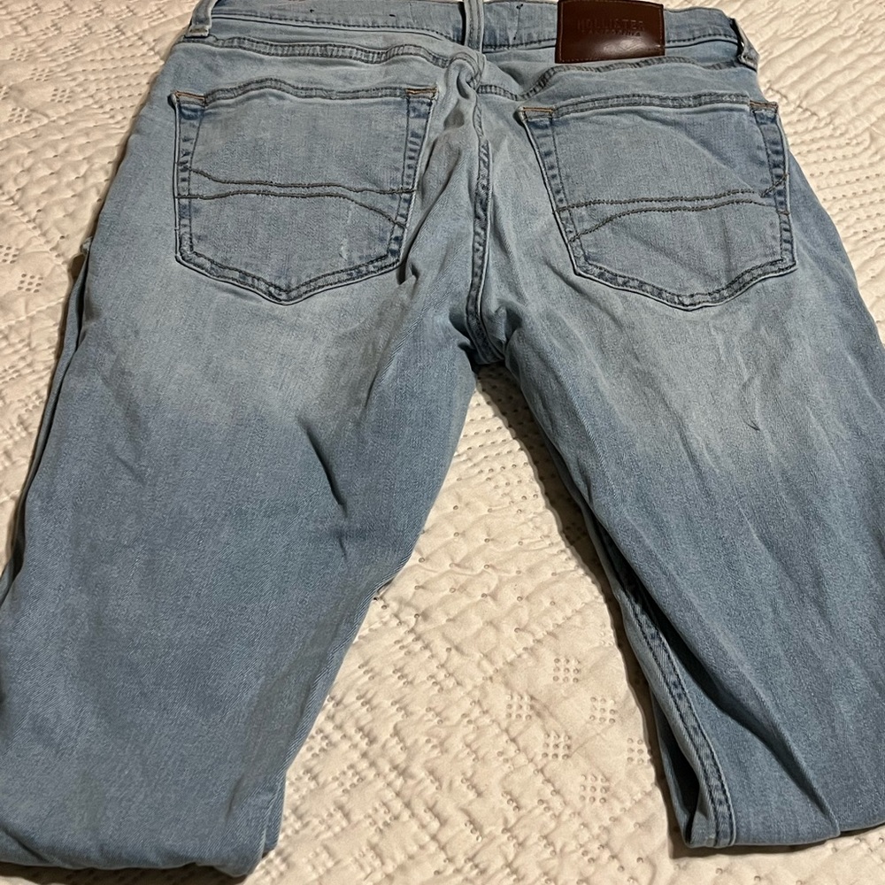 Hollister Skinny Jeans Light wash  Advanced Stretch 32x32  Bleach splatter - Picture 6 of 6